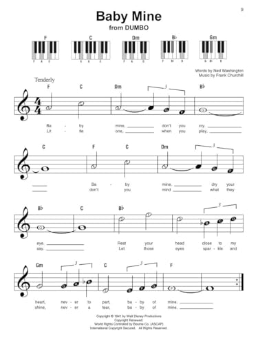 Disney Super Easy Songbook | Piano Sheet Music for Beginners | 60 Classic Disney Songs in Easy-to-Play Format | Hal Leonard Songbook with Chord Diagrams, Lyrics & Letter-Note Melodies - Image 8