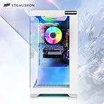 STGAubron Gaming PC Computer Desktop, AMD Ryzen 3 3200G 3.6G, GeForce RTX 2060 6G, 16G DDR4, 512G SSD, 600M WiFi, BT 5.0, RGB Fan x3, Windows 11 Home,White - Image 2