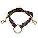 Blazing Paws Vibrania Braided Double Dog Leash Coupler, Walk 2 Dogs on Same Leash, with Solid Brass Ring and Hooks (Coupler: 1.5 Ft L x 3/4