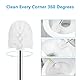 Comzantor Klobürste, Toilettenbürste, Wc Bürste, Klobürstenhalter, Bürstengarnitur Wandmontage, Toilettenbürstenhalter, Klobürsten Weiß, Wc-Bürsten & Halter mit Randreiniger, Toilet Bürstenhalter