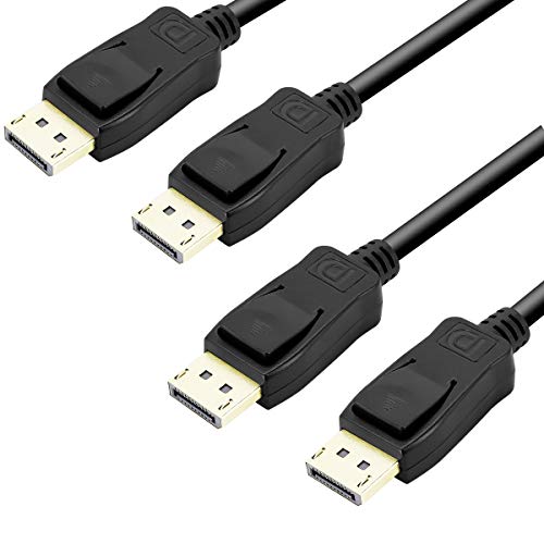 BENFEI DisplayPort to DP 4K 60Hz 6 Feet Cable 2 Pack, BENFEI DisplayPort to Display Port Male to Male Cable Gold-Plated Cord Compatible with Dell, HP, ASUS