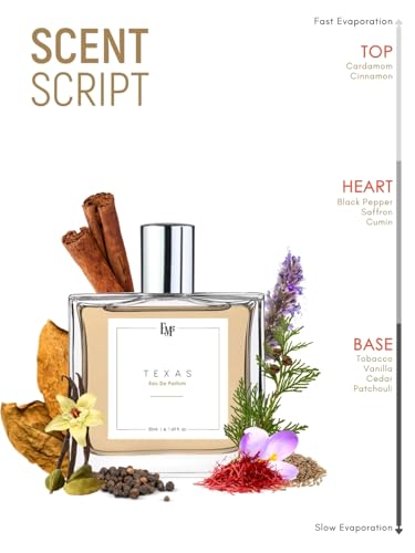 Image of EM5 Texas Perfume for Men |Spicy Woody Sweet Aromatic Fragrance | 50 ml Eau de Parfum Spray | Luxury Gift for Him