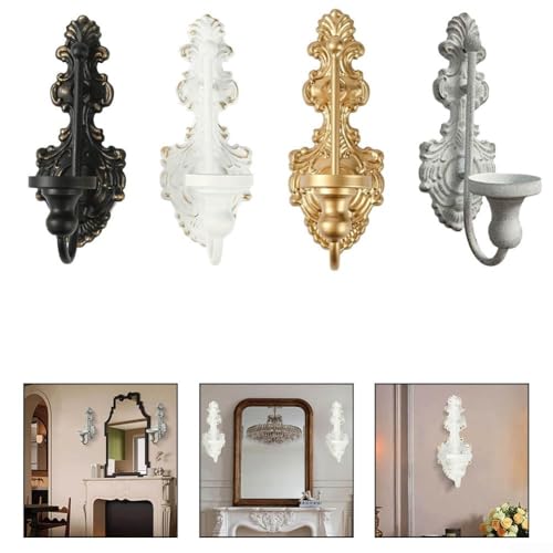 Candelabro de pared vintage en hierro fundido resistente 5