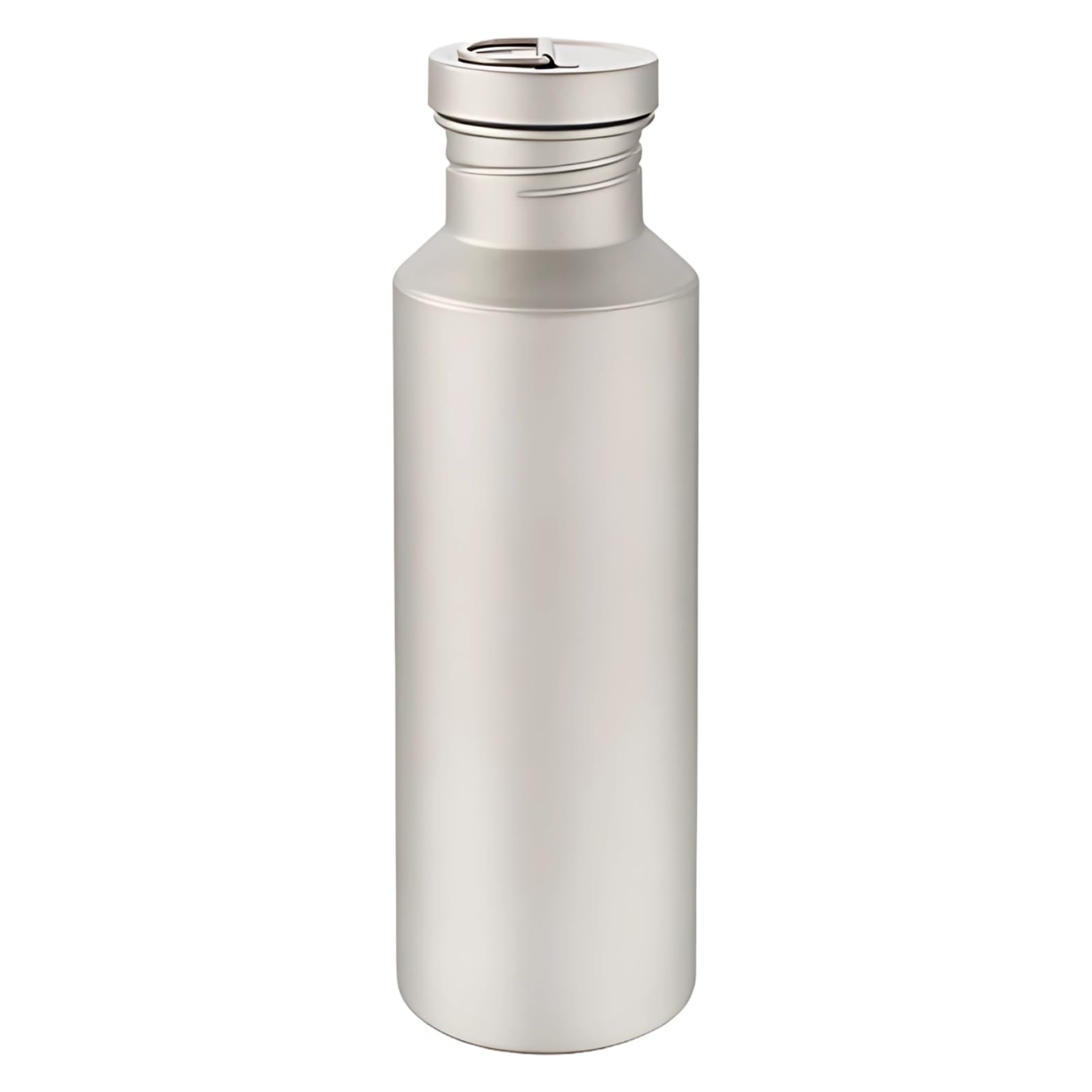 697.9 ml/700ml Titan Wasserflasche Metall Sportflasche mit Deckel & Schutzhülle, Leichte, Plastikfreie Flasche für Wandern, Camping und Outdoor
