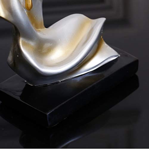 FAVOMOTO Casal Arte Escultura de Resina Beijo Estatueta Apaixonada Estátua de Amor Abstrato Ornament