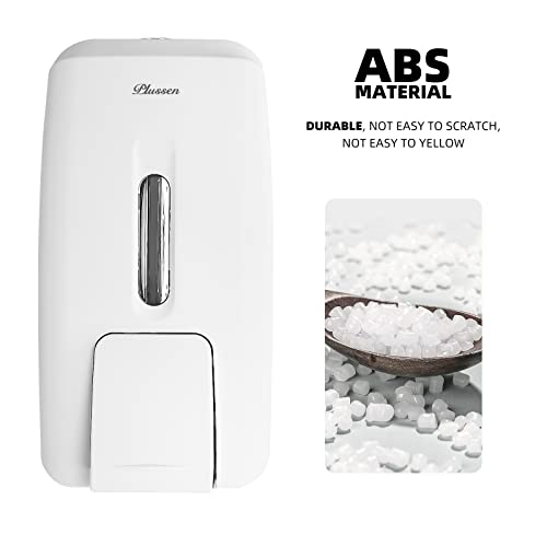 Image of Soap Dispenser Wall Mount Adhesive Commercial Soap Dispenser 800ml No Drill Hand Sanitizer Dispenser for Bathroom Support Liquid and Gel,White-PN9088
