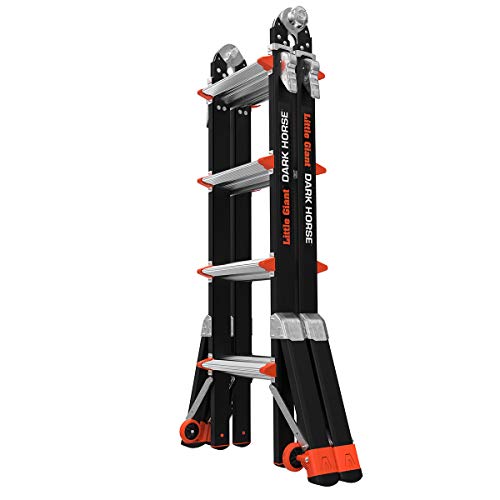 Little Giant Ladders, Dark Horse, M17, 9-15 foot, Multi-Position Ladder, Fiberglass, Type 1A, 300 lbs weight rating, (15147-001)