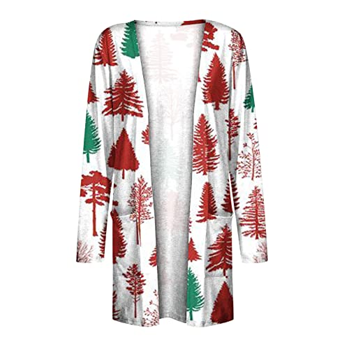 Amikadom Casaco feminino corta-vento corta-vento feminino para festival de Natal cardigã outono inve
