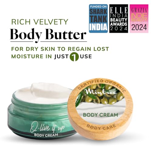 Image of Mintree Olive Moisturizing Body Butter for Men and Women, 72hrs Hydration, 150g
