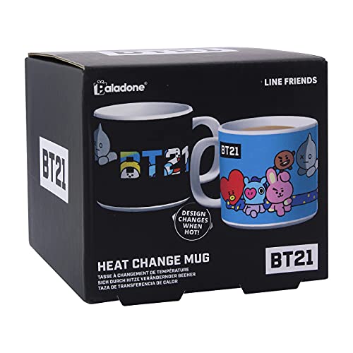 Paladone 5055964736484 BT21-Taza de café y té Calor, diseño Cambia Cuando se calienta, Regalo para Todas Las Edades… - Imagen 3