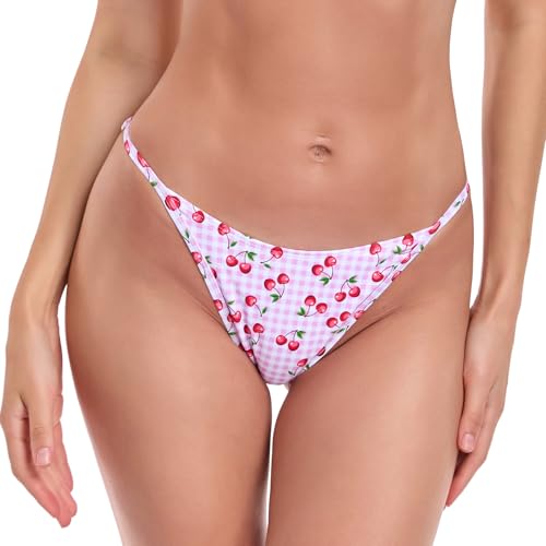 RELLECIGA Bañadores de Mujer brasileños Parte Inferior de Bikini Bottom Cherry L