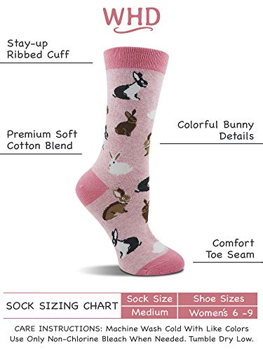 Cute Bunny Socks for Women - Rabbit Lovers Easter Gift - 2-Pack or 1-Pack2