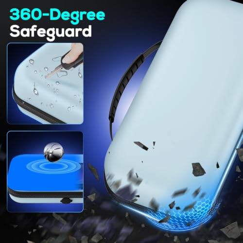Image of Auarte [Charge inside Carrying Case for Switch 2 /OLED /Switch 1-Light Blue