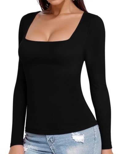 Image of Sheer Mesh Glitter Long Sleeve Blouse, C Long Sleeve Black (Fleece Lining), L