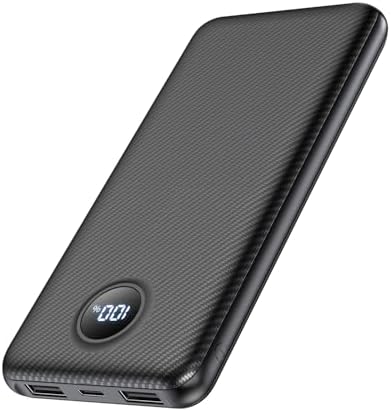 Power Bank Portable Charger 10000mAh Battery Pack, Slim Powerbank with 5V 3A USB-C in/Out, Compatible with iPhone 17 16 15 14 13, Galaxy S25 S24 S23 S22, Google, Pixel, Tablets and More (Black)