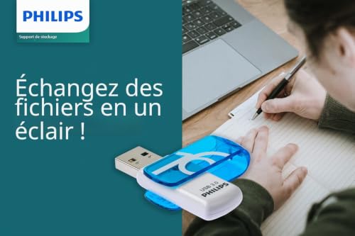 Philips Vivid Édition Super Speed clé USB 3.0 16 Go avec Capuchon pivotant pour PC, Ordinateur Portable, Stockage de données informatiques, Vitesse de Lecture jusqu'à 100 Mo/s