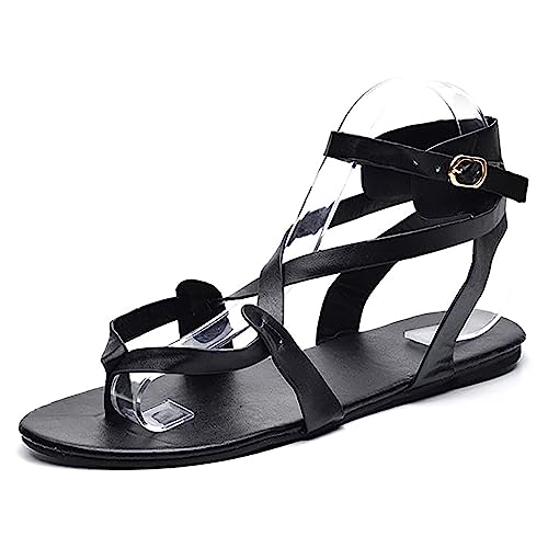 Sandales plates style romain anti-frottement pour pieds sensibles