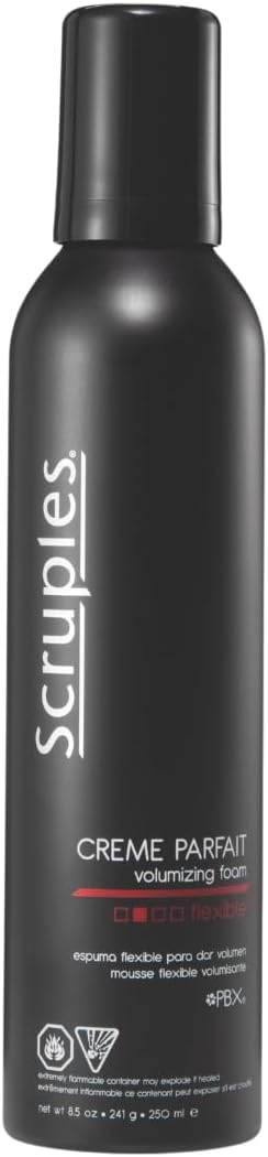Scruples Creme Parfait Volumizing Foam - Rich & Weightless Styling Foam for Ultimate Smoothing Control, Hydration and Frizz-Free Hold - Alcohol-Free Volume Hair Mousse for Fine to Thick Hair (8.5 oz)