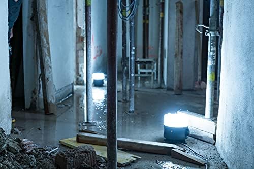 Bild 6 - Brennenstuhl Mobiler 360° LED Strahler/Baustrahler 50W (Arbeitsleuchte, 5 m Kabel und spritzwassergeschützte Steckdose mit selbstschliessendem Deckel), Schwarz, 5400 lm