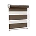 Produktbild Victoria M. Zevra Doppelrollo Duo Rollo lichtdurchlässig ohne Bohren für Fenster und Türen, 45 x 230 cm, braun