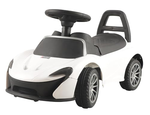 Image of JoyRide Spider Car with Music & LED Light, Ride on for Baby with Backrest, Under Seat Storage & Big Wheels, Ride on for Kids 1 to 3 Years Upto 25 Kgs White