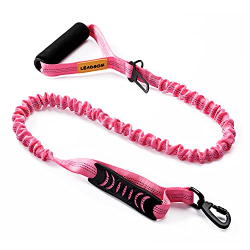 LEADSOM 6FT Highly Reflective Heavy Duty Elastic Bungee Medium and Large Dog Leash Shock Absorbing...