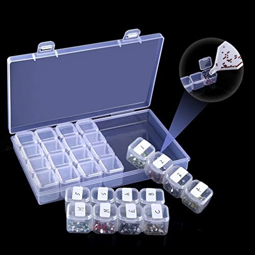 EXCEART 66pcs Diamond Painting Accessories Kits DIY 5D Diamond Embroidery Tool Full Rhinestones Boxe