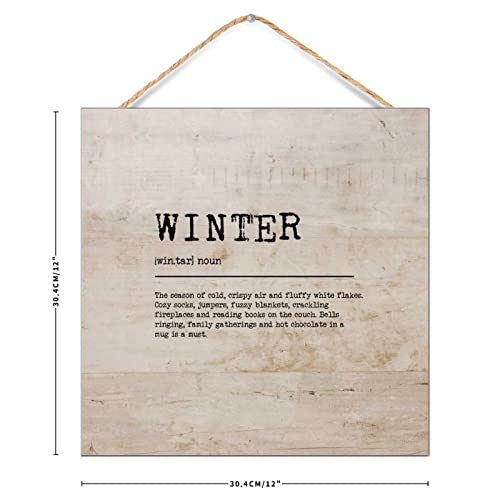 Panneau à suspendre en bois Winter Definition pour créer un cocon hivernal dans votre maison