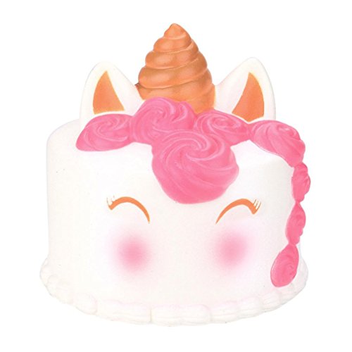 Juguetes de compresión,Beikoard Kawaii Dibujos Unicor Pastel Blando Lento Levantamiento Crema perfumado mitigador de estrés Juguete Anti-estrés Dedo Juguete Inteligencia desarrollar (B:10.5x11cm)