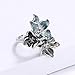 925 Sterling Silver Vintage Women's Ring Simple Fashion Enamel Floral Gemstone Ring Cocktail Rings Women Wedding Fashion Jewelry Size 6-10 CZC812 (9)