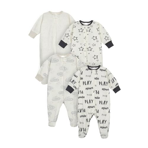 Image of ONESIES Brand Baby Boys Sleepers 4-Pack Footies and Toddler Set