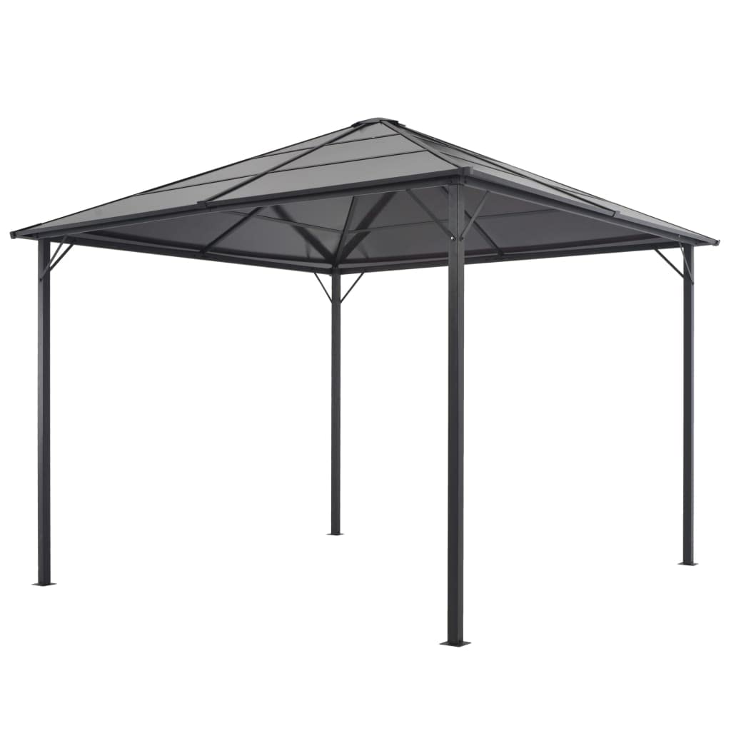 Gartenpavillon mit Dach, XIAOGUANG Pop-Up Partyzelt, Festzelt, Pavillon, Garden Decoration, Canopy Tent, Lagerzelt, Pavillon, Aluminium 3×3 m Schwarz