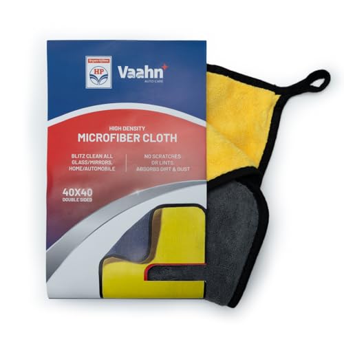 Image of HP Vaahn Microfiber Cloth | Ultra Absorbent, Lint-Free Car Cleaning & Drying Towel | High-Density, Reusable & Eco-Friendly (40x40 - Double-Sided)