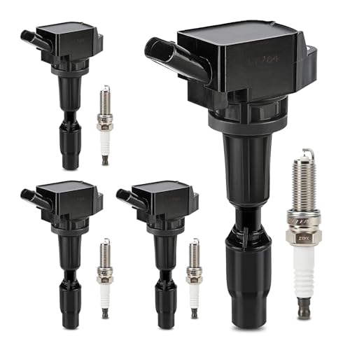 Image of UF764 Ignition Coil & 93175 Double Iridium Spark Plug For Hyundai Santa | Sonata Fe Veloster /Kia Sportage Sorento Optima 2.0L 2.4L L4 2015-2020 Replaces# 27301-2B120 27300-2GGA0 IC871 GN10730