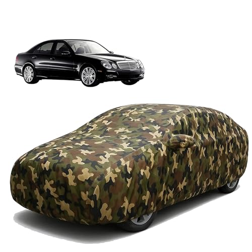 Image of Sulfar 100% Waterproof Car Body Cover Compatible with Mirror for Mercedes Benz E240 with Long Lasting Durable Material (Triple Stitched, Full Bottom Elastic, Camouflage Army)
