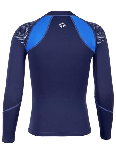Adult Male 2mm Neoprene Swim Shirts Long Sleeve Zip Up UPF 50+ Rashguard Coat for Water Sports4