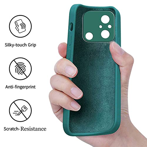 Image of A rtistque Back Cover Case for Mi Redmi 12C / Poco C55 with Camera Protection | Shockproof TPU | Stylish Protective Design | Slim Fit | Ultra Matte | Redmi 12C / Poco C55 Back Cover - Green