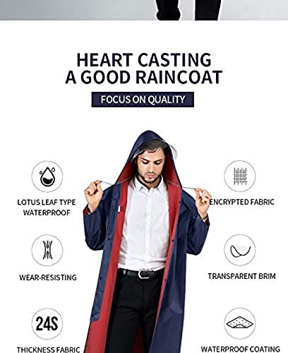 ZHENWULU Capa de chuva adulto capa de chuva com capuz estilo longo masculino feminino capa de chuva