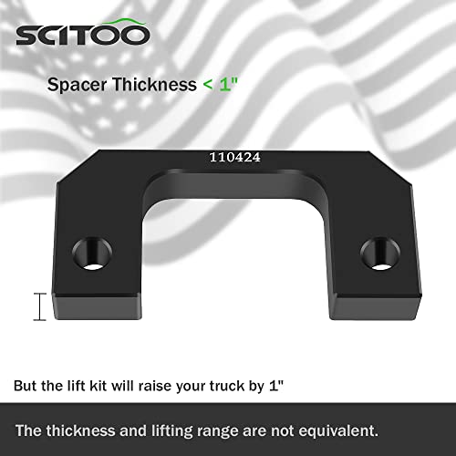Scitoo 1 Inch Front Leveling Lift Kit For Chevrolet 2007-2021 Lift Strut Spacer Compatible For Chevrolet Silverado 1500 2007-2021 Bottom Strut Mount Spacers Front 1" 2Pcs #TOP3