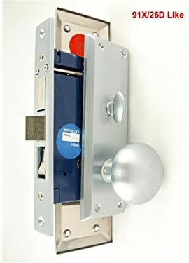 Maxtech Heavy Duty Apartment Entry Mortise Lockset (Like Marks 91A) Satin Chrome 26D (Left Hand)