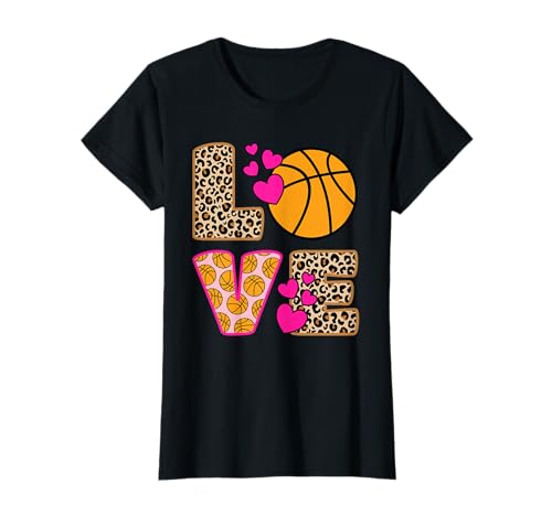 Love Basketball Basketballspielerin Damen Mädchen T-Shirt