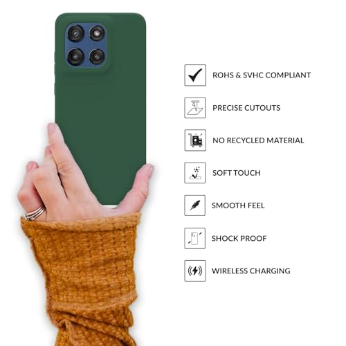 Image of SPRIG Compatible with Moto Edge 60 Stylus Premium SilkTone Back Cover Drop Tested Shock Proof Mobile Case for Men, Women, Boys and Girls with Camera Protection (Green)