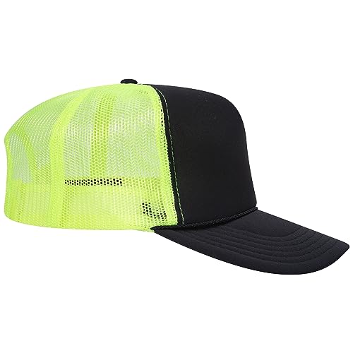 Image of OTTO Polyester Foam Front 5 Panel High Crown Mesh Back Trucker Hats in 97, Bulk, Wholesale