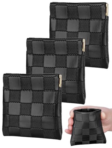 NiHome 3 Pack Portable Holder Compatible with ZYN Pouch, Compact Folding Container Fit for ZYN, Slim Storage for Flavor Pouches, One-Handed Open & Close Slim Case for Daily Use (Black)
