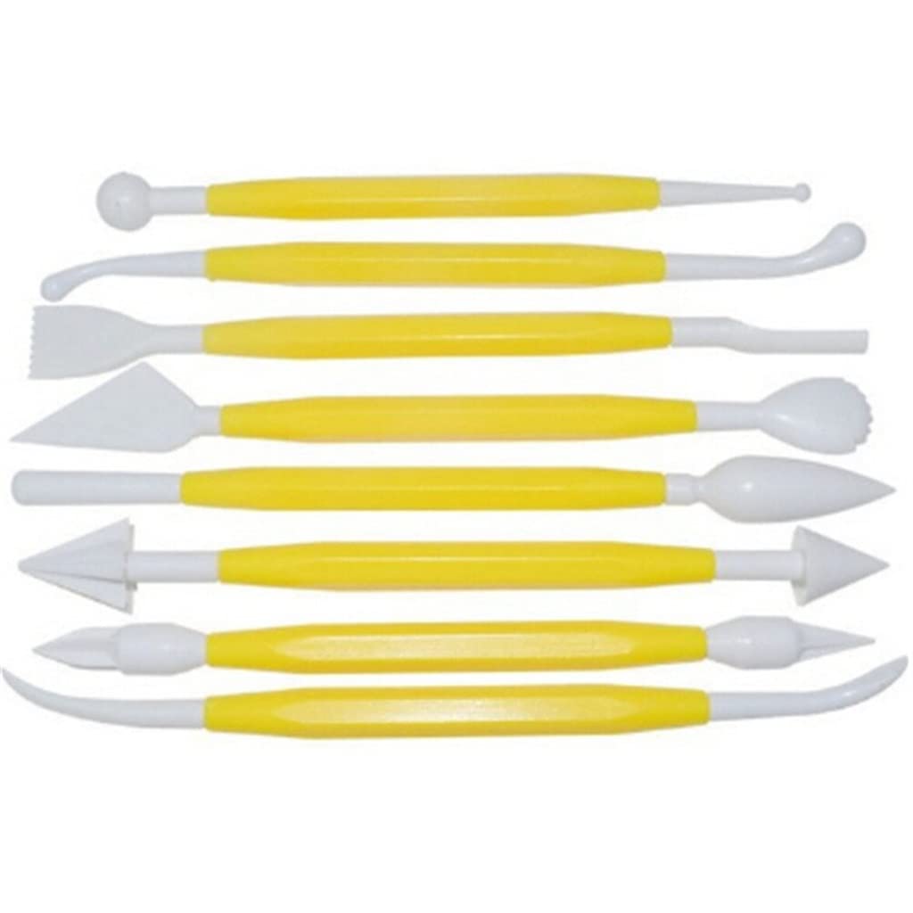 Set 8 Strumenti Per Scultura Ceramica – Aghi, Texture A Molla E Raschietti In Alluminio, Impugnatura Antiscivolo 13,3 Cm, Per Argilla E Modellismo