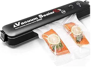 TrendHiva Vacuum Sealer Machine, Automatic Fresh Food Sealer, Vacuum Packing Machine for Fruits, Meat Preservation With Dry and Moist Sealing Modes With LED (Multi Color) (Pack of 1)