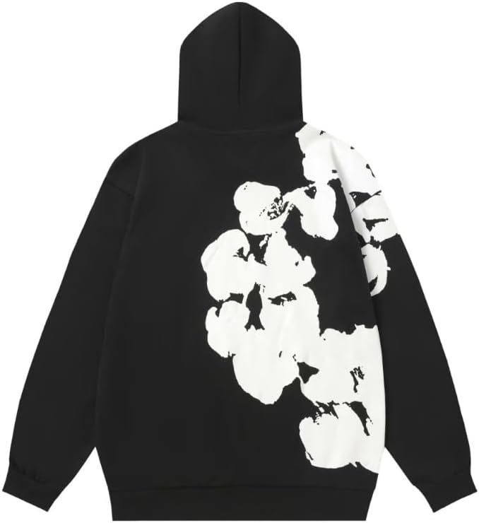 Gothic foam printed loose hoodie Y2K jogging pants hip-hop set street retro sweatshirt sweatpants two-piece set