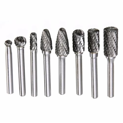 Set de 8 fresas rotativas de carburo tungsteno miniatura 1