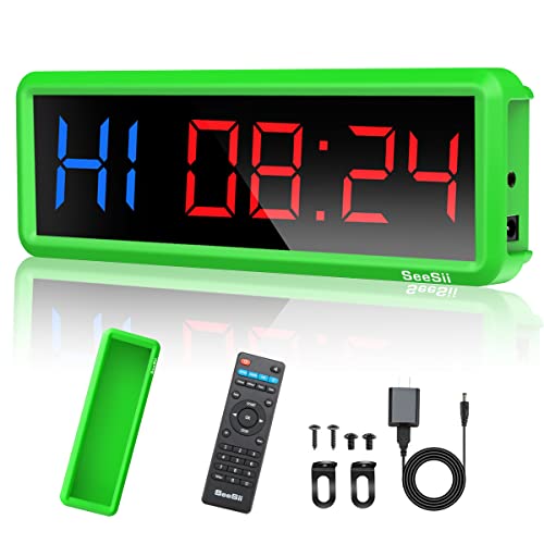 Seesii Gym Timer,LED Workout Colck Count Down/Up Clock,11.5