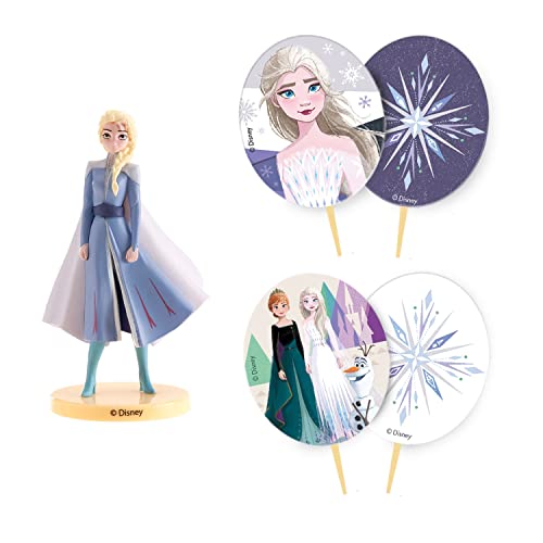 dekora Kit de Decoración de Tartas de Frozen 2 en PVC con Pinchos